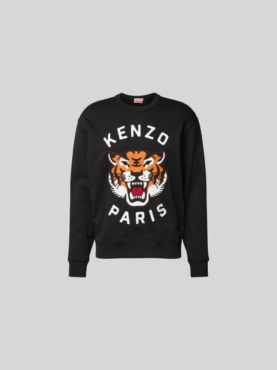 Kenzo Sweatshirt mit Label Print black online kaufen