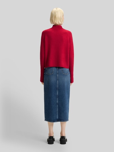 HUGO Relaxed Fit Strickpullover aus Woll-Mix mit Alpaka Modell 'SURPIO' Rot 5