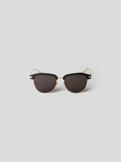 Bottega Veneta Unisex Sonnenbrille im Piloten-Stil Schwarz 2