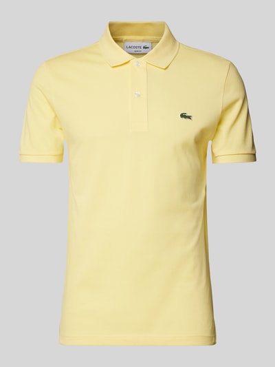 Lacoste Koszulka polo o kroju slim fit z naszywką logo model ‘CORE’ Żółty 2