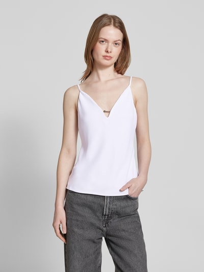 Guess Tanktop mit V-Ausschnitt Modell 'CAROLINE' Weiss 4