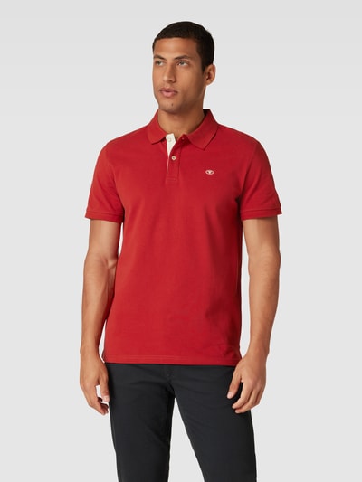 Tom Tailor Poloshirt aus Baumwolle mit Label-Detail Rot 4