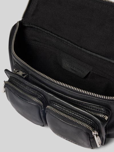 LIEBESKIND BERLIN Heuptasje van leer met labeldetail, model 'Maia' Zwart - 5