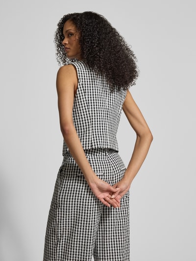 Jake*s Casual Weste im Allover-Look mit Rundhalsausschnitt Black 5
