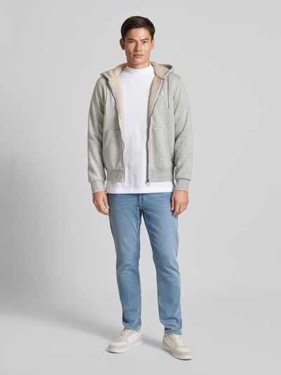 Jack & Jones Premium Sweatjacke mit Kapuze Modell 'BLUMASON' Hellgrau 1