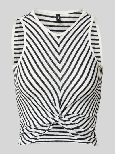 Only Slim Fit Tank Top mit Wickeloptik Modell 'SANDY' Marine 2