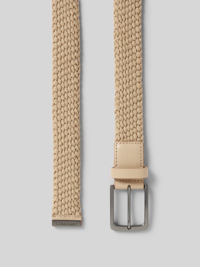 Produktfoto, Gürtel in Flecht-Optik mit Dornschließe van CK Calvin Klein, materiaalmix met stretch, klassiek model, riembreedte 3 cm