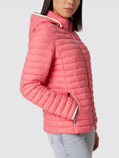 Fuchs Schmitt Steppjacke mit Label-Patch und abnehmbarer Kapuze Pink 3