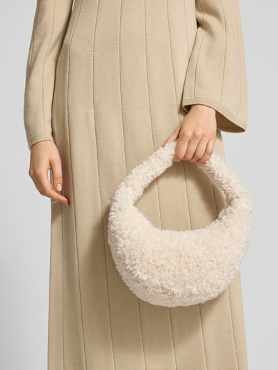 CK Calvin Klein Shoulder Bag mit Fellbesatz Modell 'Sherpa' Offwhite 1
