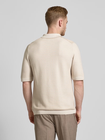 Cinque Regular Fit Poloshirt mit kurzer Knopfleiste Modell 'Flavius' Sand 5