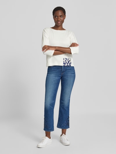 Marc Cain feminine fit jeans met pailletten Jeansblauw - 1