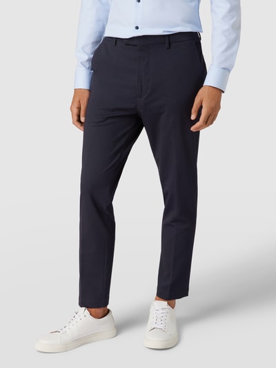 Cinque Broek met labelapplicatie, model 'Beppe' Marineblauw - 4