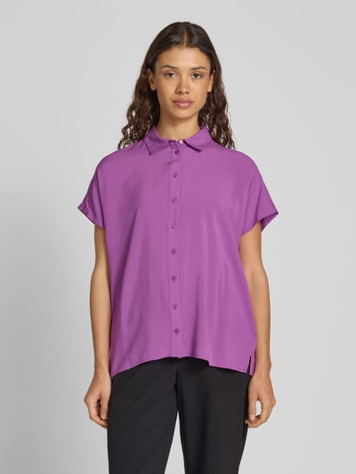 Christian Berg Woman Regular Fit Hemdbluse mit Kappärmeln Lila 4