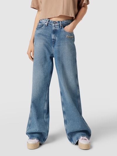 Tommy Jeans Flared jeans met labelstitchings, model 'CLAIRE HIGH RISE WIDE' Jeansblauw - 4