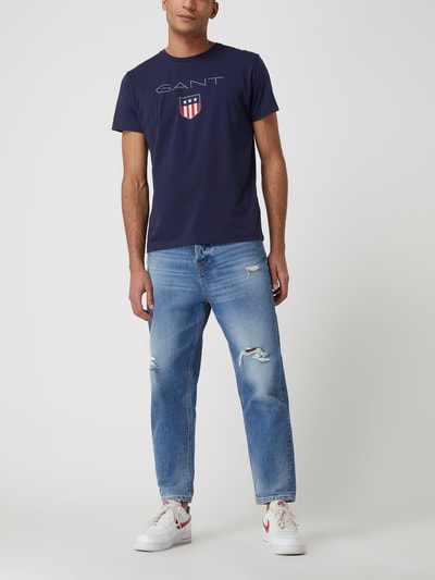 Gant T-shirt met logo Marineblauw - 1