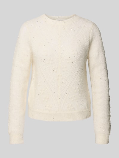 GUIDO MARIA KRETSCHMER WOMAN Gebreide pullover met pailletten, model 'Rosalia' Offwhite - 2