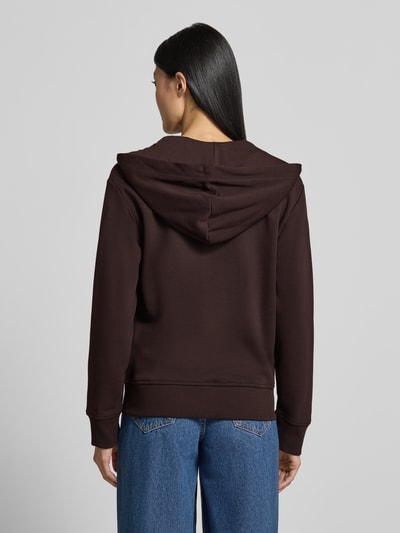 GANT regular fit sweatjack van katoenmix Donkerbruin - 5