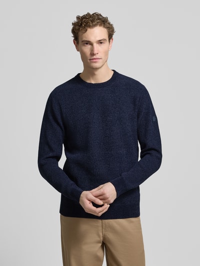 Tom Tailor Regular Fit Strickpullover aus Baumwoll-Mix Marine 4