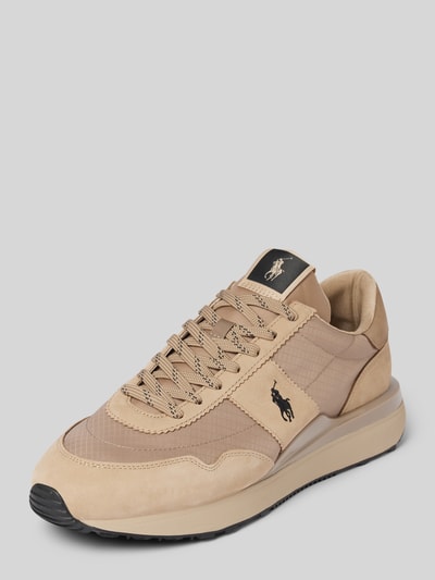 Polo Ralph Lauren Ledersneaker mit Logo-Detail Modell 'TRAIN' Beige 1