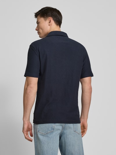 Samsøe & Samsøe Regular Fit Poloshirt mit kurzer Knopfleiste Dunkelblau 5