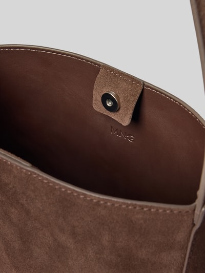 Mango Shoulder Bag aus Rindsleder Modell 'Igor' Dunkelbraun 4