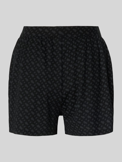 BOSS Szorty piżamowe z mieszanki wiskozy w kroju regular fit model 'B LOGO SHORTS' BLACK 3
