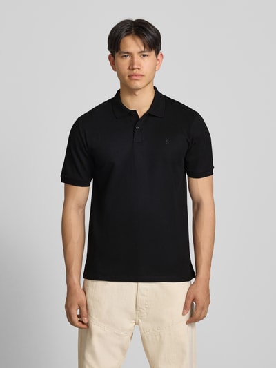 JACK & JONES Regular Fit Poloshirt mit Strukturmuster Modell 'AUSTIN' Metallic Rot 4