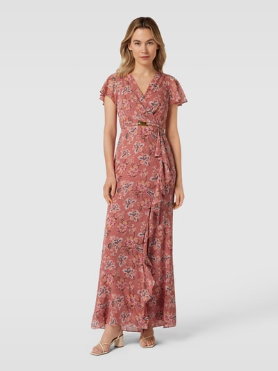 Lauren Ralph Lauren Avondjurk met bloemenmotief, model 'FARRYSH' Oudroze - 4