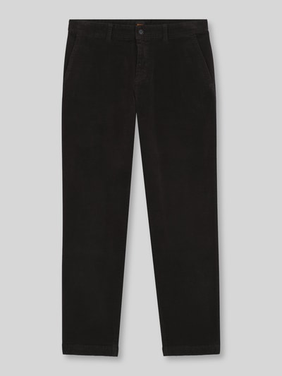BOSS Orange Chinosy o kroju tapered fit z mieszanki bawełny Ciemnobrązowy 2