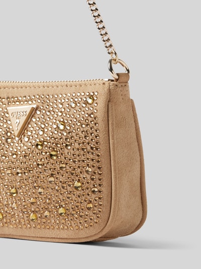 Guess Handtas met siersteentjes, model 'DAILY POUCH' Goud gemêleerd - 3