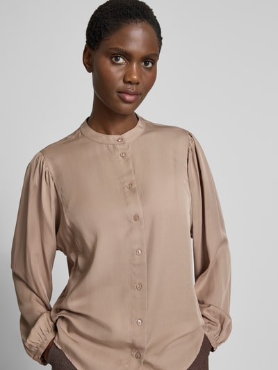 Brax Regular Fit Bluse aus Lyocell Modell 'Valeria' Taupe 3