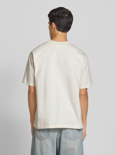 Calvin Klein Jeans T-Shirt mit Label-Stitching Offwhite 5