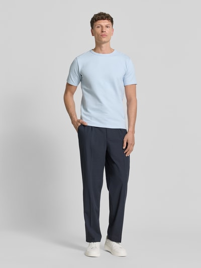 Selected Homme t-shirt o kroju regular fit z mieszanki bawełny model 'SANDER' Jasnoniebieski 1