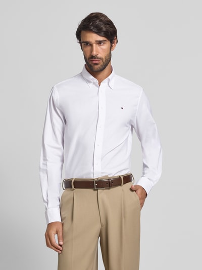 Tommy Hilfiger Regular Fit Businesshemd aus reiner Baumwolle Weiss 4