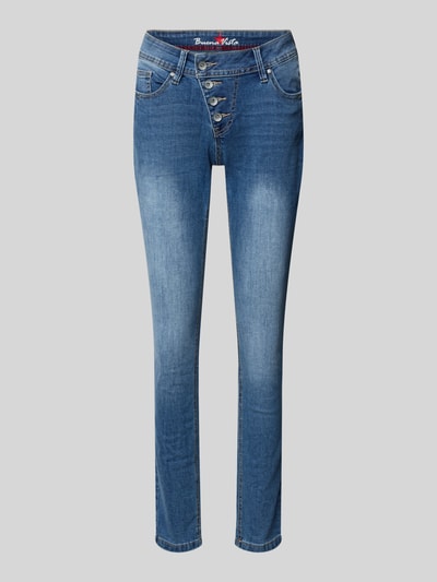 Buena Vista Straight Fit Jeans mit Knopfverschluss Modell 'Malibu' Blau 2