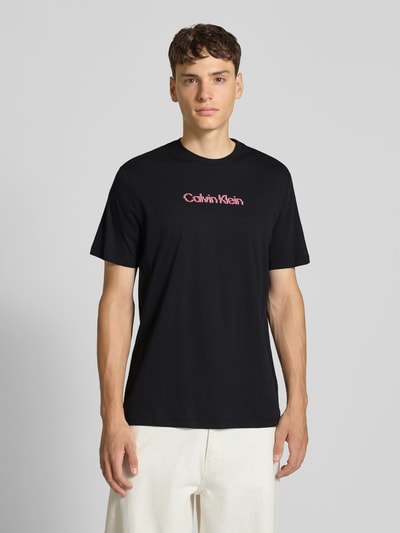 Calvin Klein Jeans Regular Fit T-Shirt mit Logo-Print Modell 'Class' Black 4