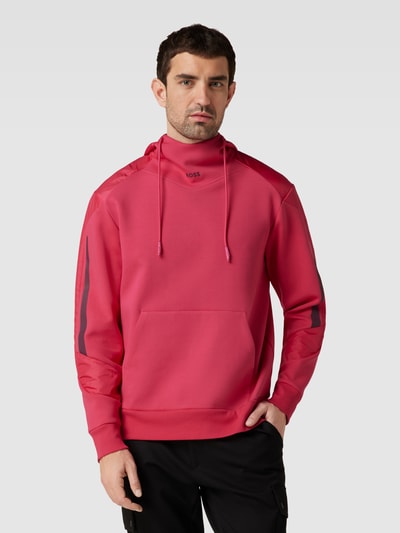 BOSS Green Hoodie mit Känguru-Tasche Modell 'Soodon' Pink 4