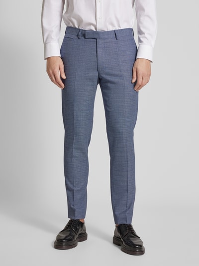 Strellson Slim fit pantalon met persplooien Blauw - 4