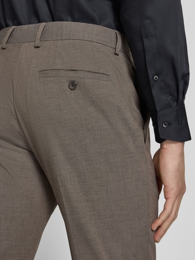 s.Oliver BLACK LABEL Slim pantalon met wol model 'ULTIMATE' Lichtbruin - 3