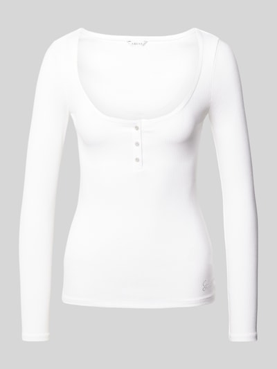 Guess Longsleeve in Ripp-Optik Modell 'KARLEE' Weiss 1