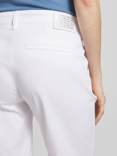 MAC Regular Fit Chino-Shorts mit Gürtelschlaufen Weiss 3