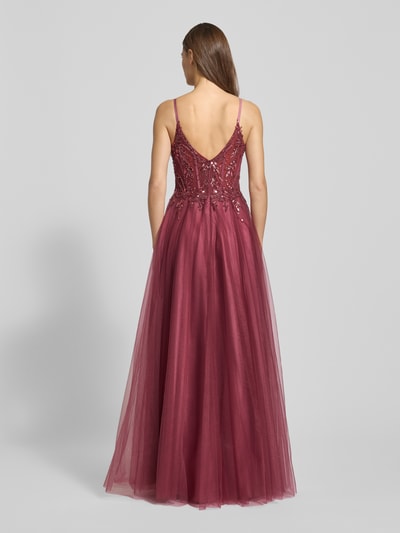 Luxuar Abendkleid mit Herz-Ausschnitt Rot 5