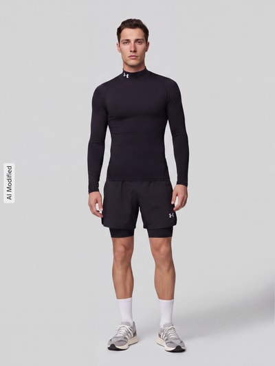 Under Armour Slim Fit Sport-Langarmshirt mit Logo-Stitching Black 1