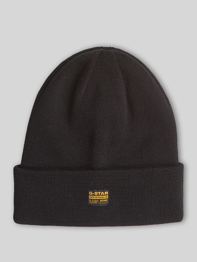 G-Star RAW Mütze mit Label-Patch Modell 'Effo Long' Black 2