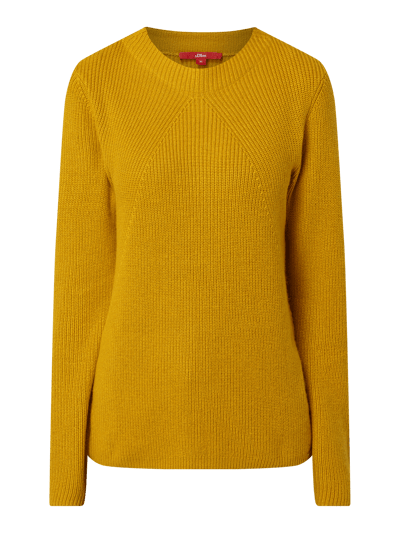 s.Oliver RED LABEL Pullover mit Rippenstruktur Gelb 2