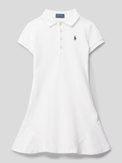 Polo Ralph Lauren Teens Kleid mit Polokragen Weiss 1