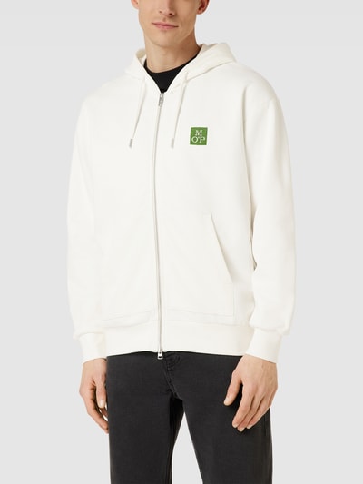 Marc O'Polo Sweatjacke mit Label-Stitching Offwhite 4