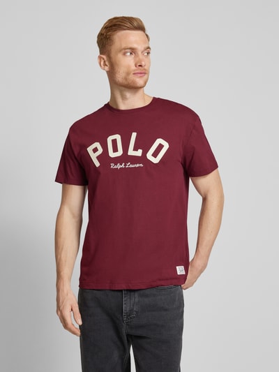 Polo Ralph Lauren T-shirt met labeldetail Bordeaux - 4