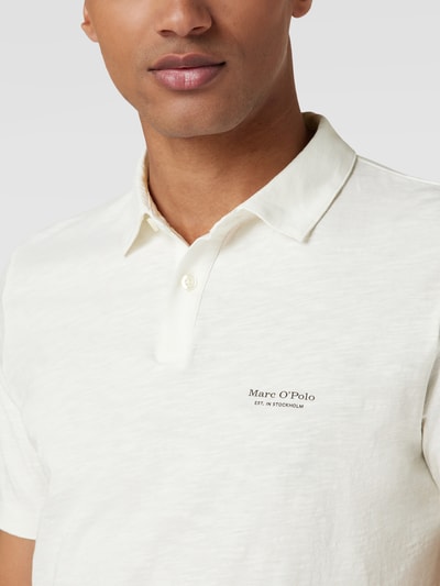 Marc O'Polo Poloshirt mit Label-Print Offwhite 3