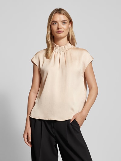 Zero Blouseshirt met opstaande kraag Beige - 4